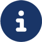 A blue circle with an information symbol in the middle.